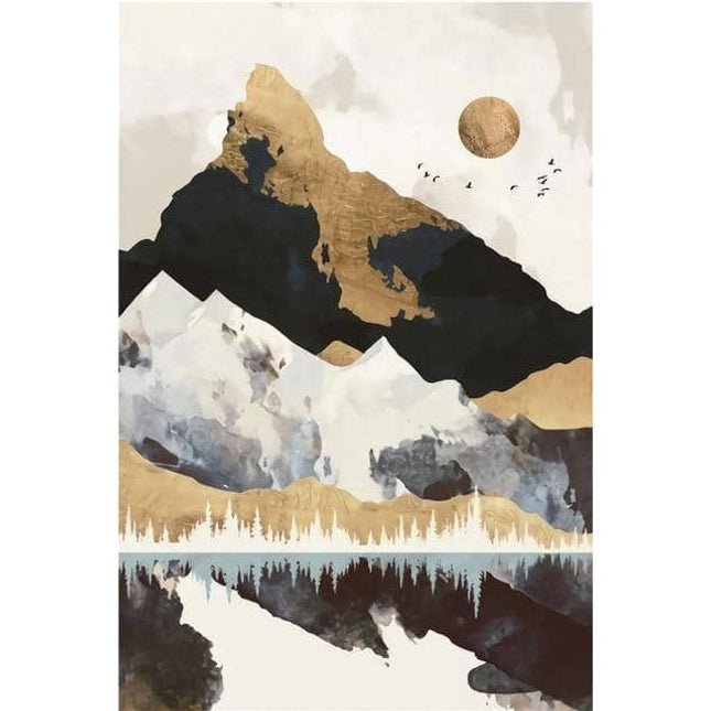 Mountain Sunrise Canvas Art - Landscape Wall Poster
