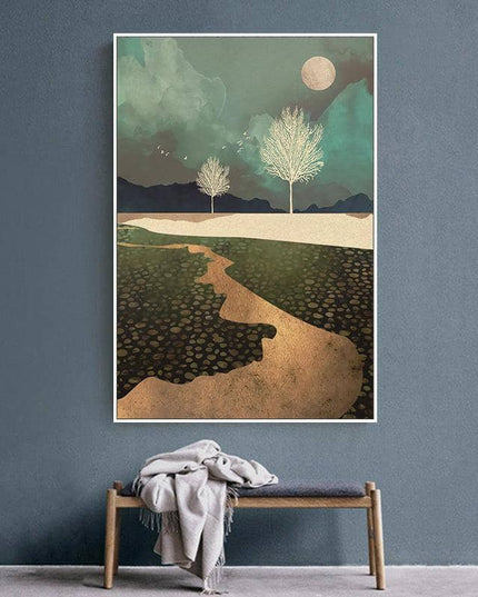 Mountain Sunrise Canvas Art - Landscape Wall Poster