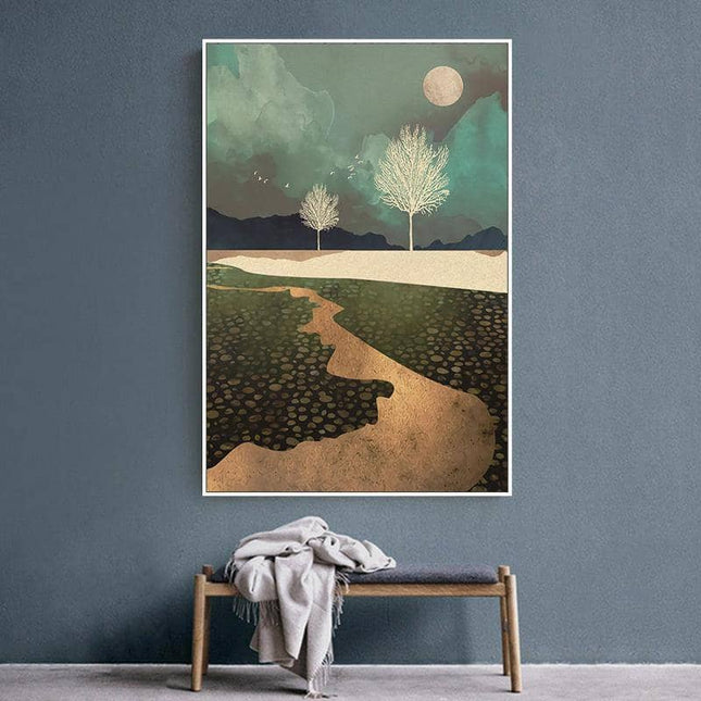 Mountain Sunrise Canvas Art - Landscape Wall Poster