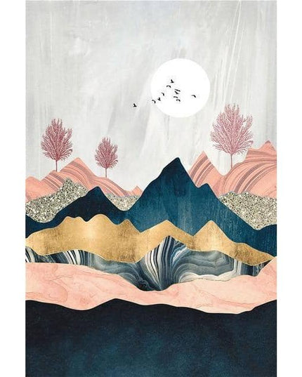 Mountain Sunrise Canvas Art - Landscape Wall Poster