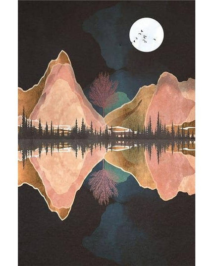 Mountain Sunrise Canvas Art - Landscape Wall Poster