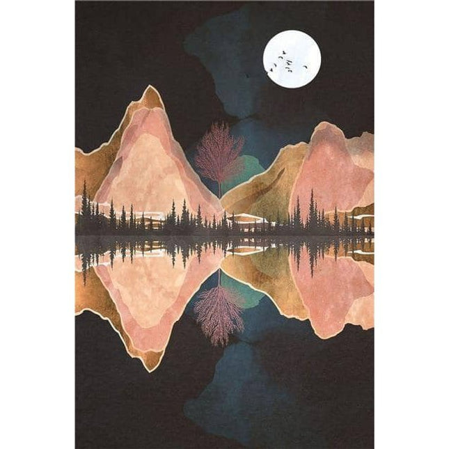 Mountain Sunrise Canvas Art - Landscape Wall Poster