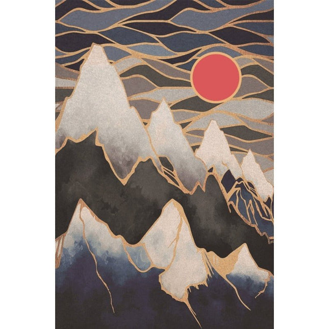 Mountain Sunrise Canvas Art - Landscape Wall Poster