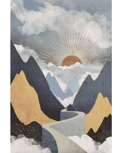 Mountain Sunrise Canvas Art - Landscape Wall Poster