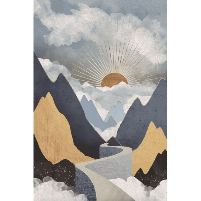 Mountain Sunrise Canvas Art - Landscape Wall Poster