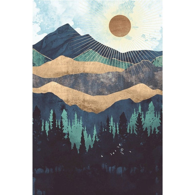 Mountain Sunrise Canvas Art - Landscape Wall Poster