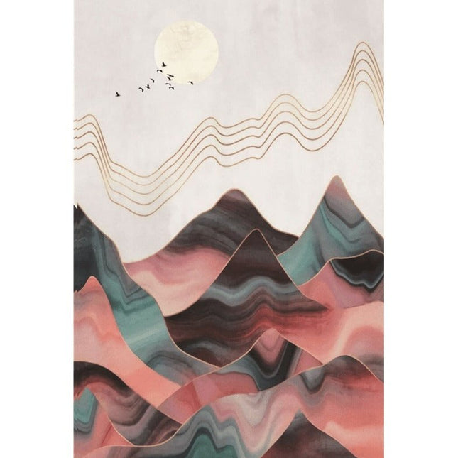 Mountain Sunrise Canvas Art - Landscape Wall Poster