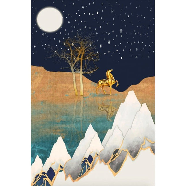 Mountain Sunrise Canvas Art - Landscape Wall Poster
