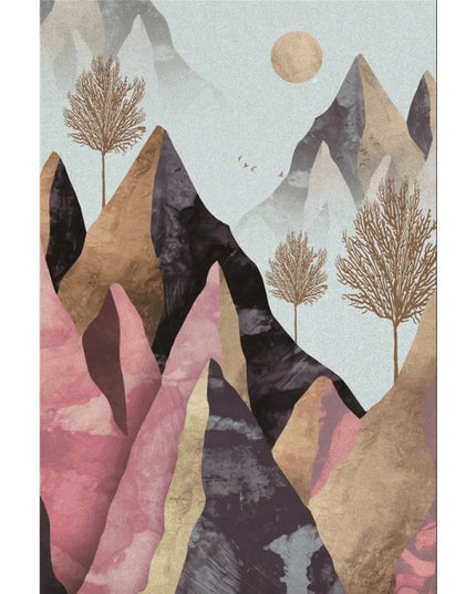 Mountain Sunrise Canvas Art - Landscape Wall Poster
