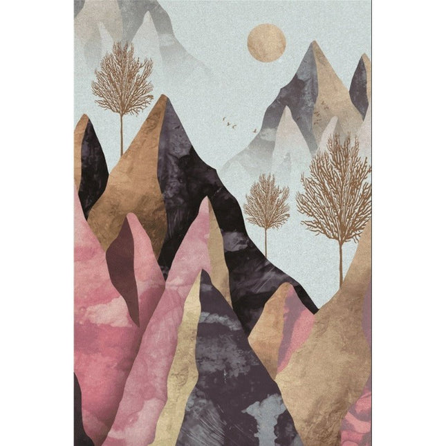 Mountain Sunrise Canvas Art - Landscape Wall Poster