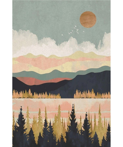 Mountain Sunrise Canvas Art - Landscape Wall Poster