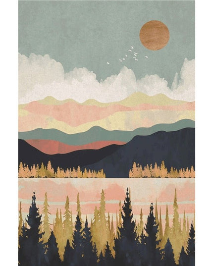 Mountain Sunrise Canvas Art - Landscape Wall Poster