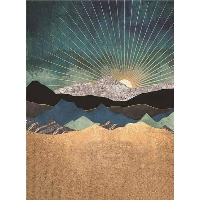 Mountain Sunrise Canvas Art - Landscape Wall Poster