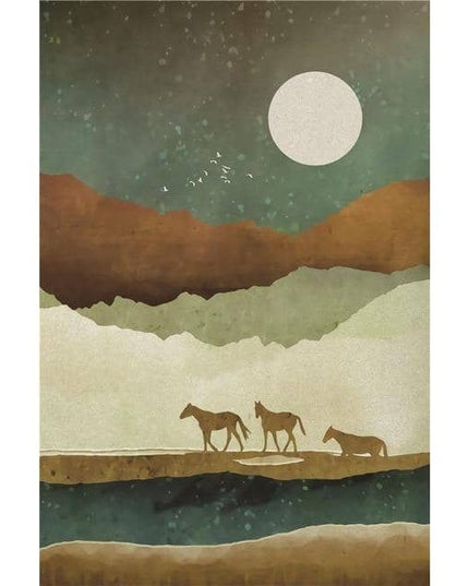 Mountain Sunrise Canvas Art - Landscape Wall Poster
