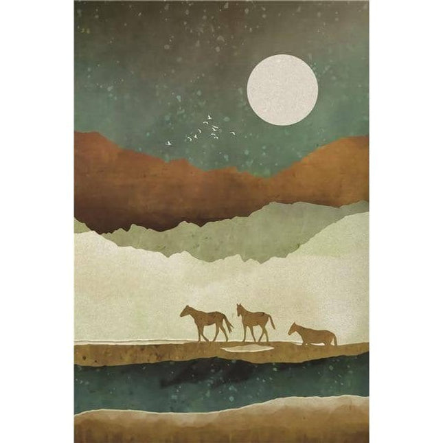 Mountain Sunrise Canvas Art - Landscape Wall Poster