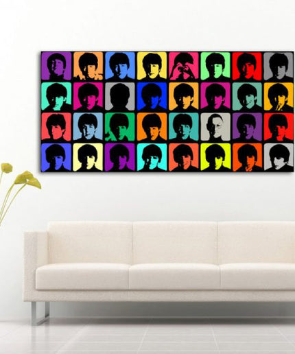 Musical Legends: The Beatles Montage Canvas Print Wall Poster