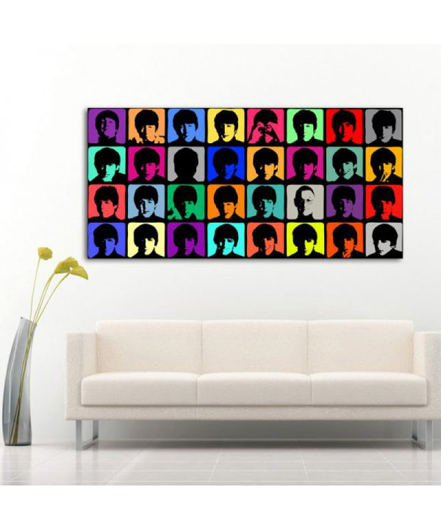 Musical Legends: The Beatles Montage Canvas Print Wall Poster
