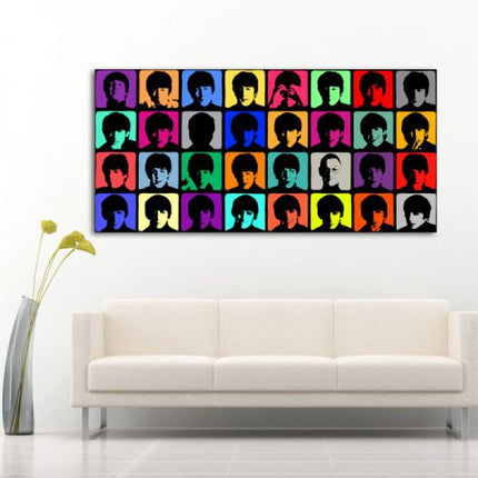 Musical Legends: The Beatles Montage Canvas Print Wall Poster