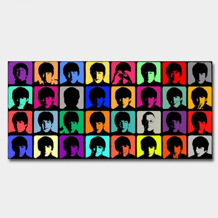 Musical Legends: The Beatles Montage Canvas Print Wall Poster