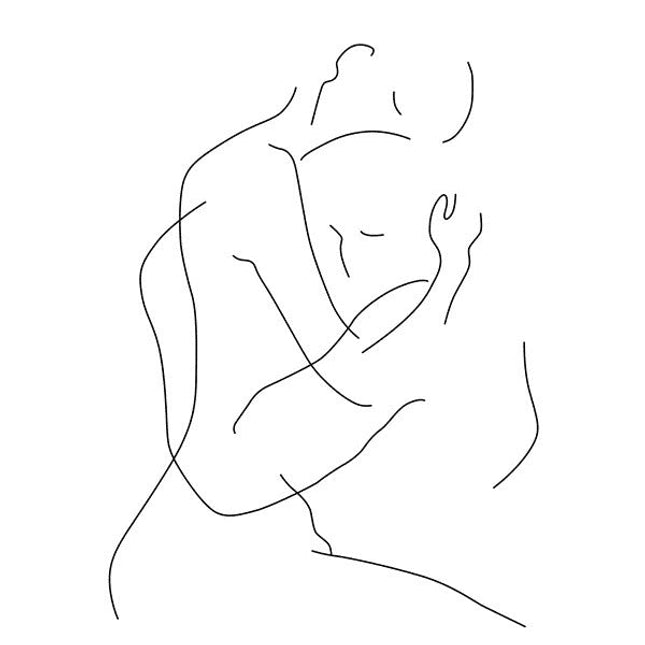 Nordic Abstract Line Art Canvas Print - Stylish Wall Poster