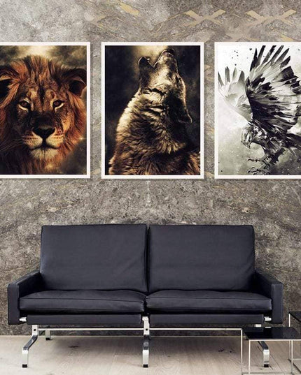 Nordic Animal Art Canvas Print - Engaging Wall Decor