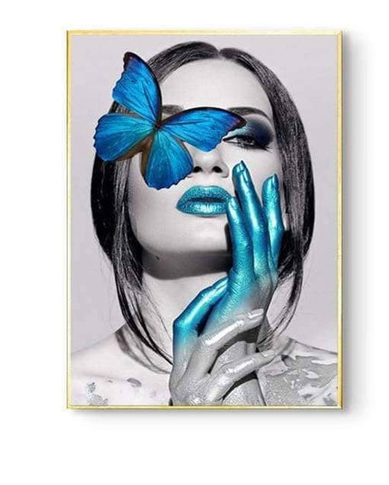 Nordic Antlers Girl Canvas Print - Personalized Wall Art