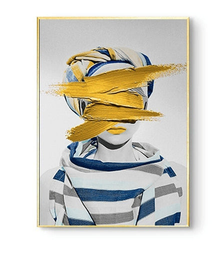 Nordic Antlers Girl Canvas Print - Personalized Wall Art