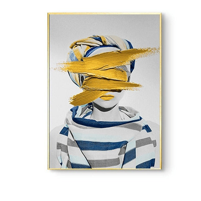 Nordic Antlers Girl Canvas Print - Personalized Wall Art