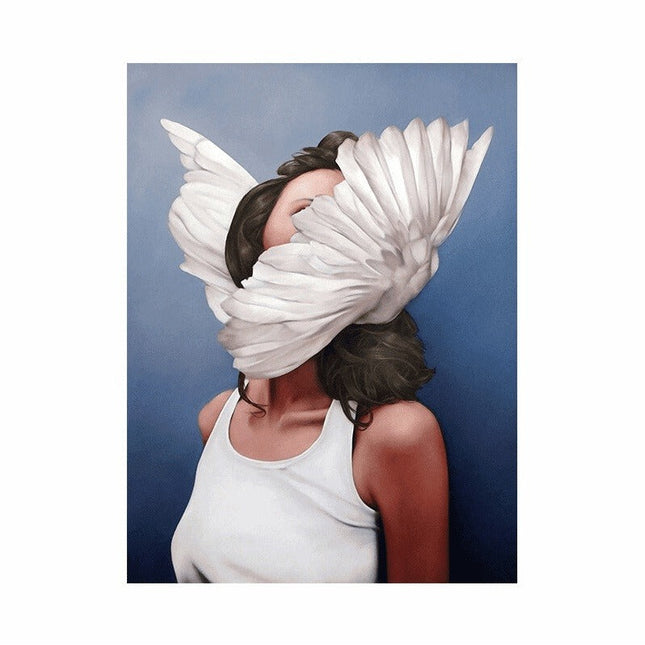 Nordic Flower Lady Canvas Print - Engaging Wall Art