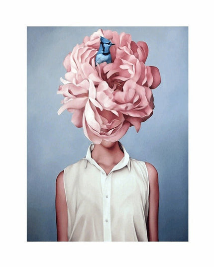 Nordic Flower Lady Canvas Print - Engaging Wall Art