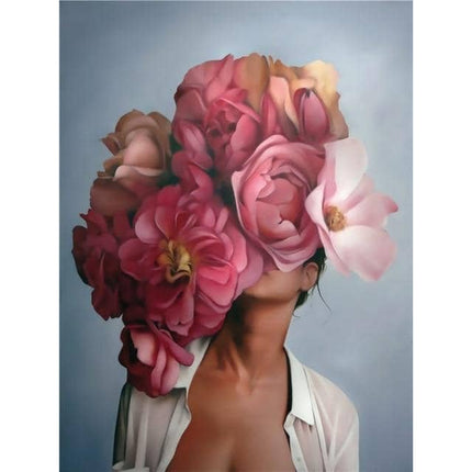 Nordic Flower Lady Canvas Print - Engaging Wall Art