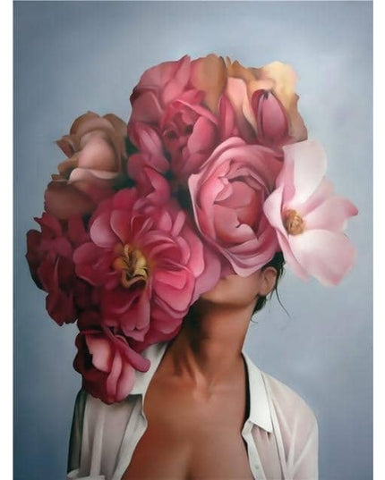 Nordic Flower Lady Canvas Print - Engaging Wall Art