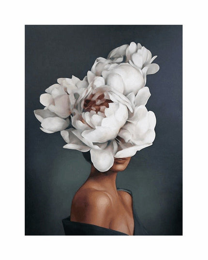 Nordic Flower Lady Canvas Print - Engaging Wall Art