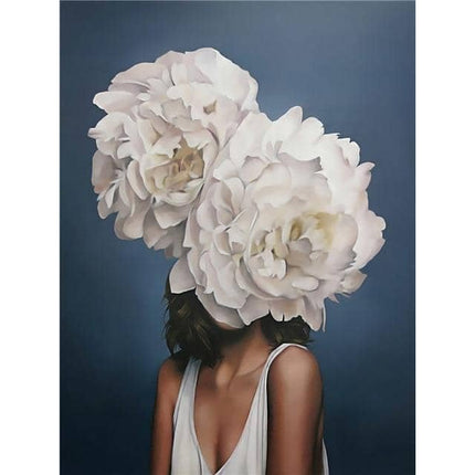 Nordic Flower Lady Canvas Print - Engaging Wall Art