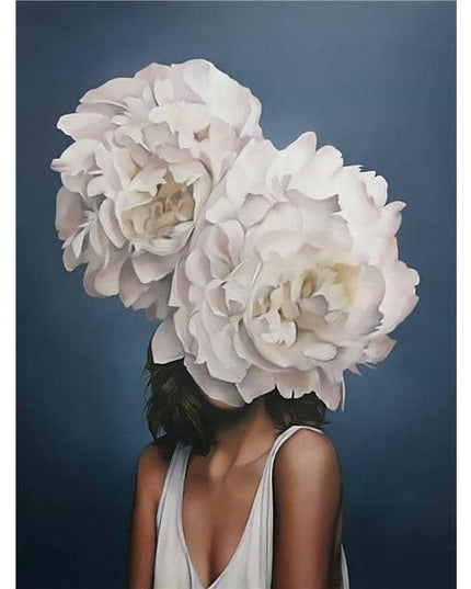 Nordic Flower Lady Canvas Print - Engaging Wall Art