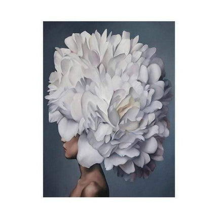 Nordic Flower Lady Canvas Print - Engaging Wall Art