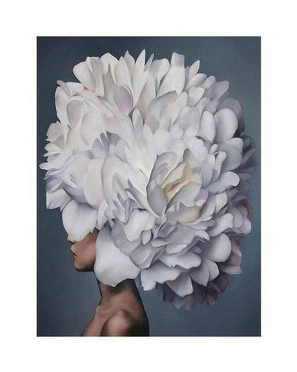 Nordic Flower Lady Canvas Print - Engaging Wall Art