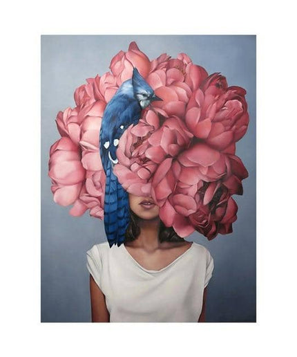 Nordic Flower Lady Canvas Print - Engaging Wall Art