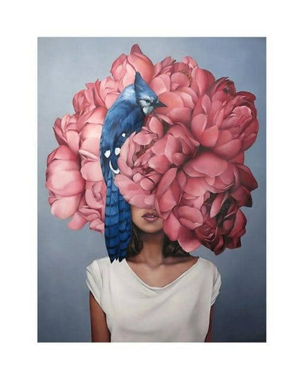 Nordic Flower Lady Canvas Print - Engaging Wall Art