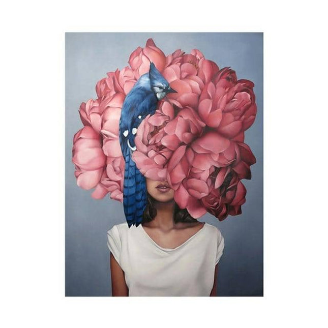 Nordic Flower Lady Canvas Print - Engaging Wall Art