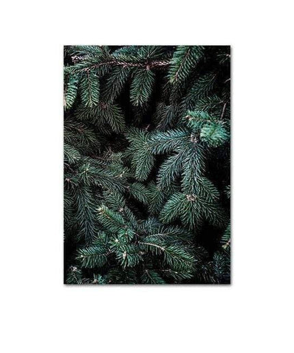 Nordic Fog Forest Deer Canvas Print - Moody Wall Poster