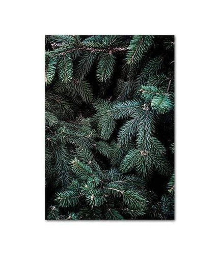 Nordic Fog Forest Deer Canvas Print - Moody Wall Poster