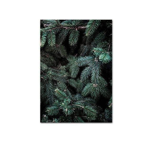 Nordic Fog Forest Deer Canvas Print - Moody Wall Poster