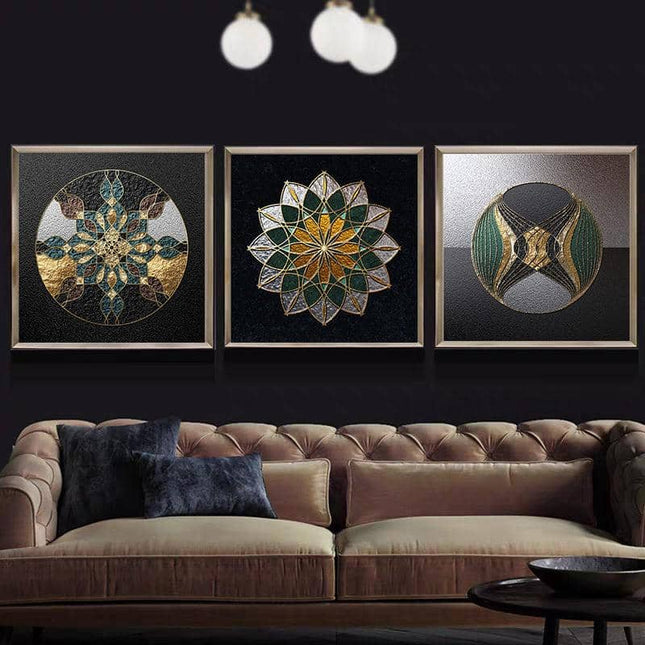 Nordic Luxury Geometric Canvas Print - Stylish Wall Art