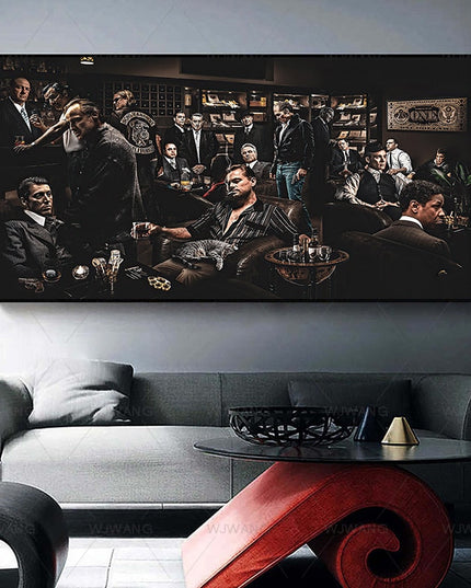Nostalgic Get-Together: Godfather Character Party Classic Canvas Poster 