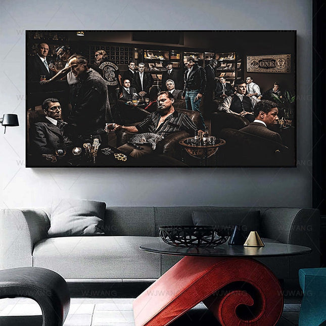 Nostalgic Get-Together: Godfather Character Party Classic Canvas Poster 