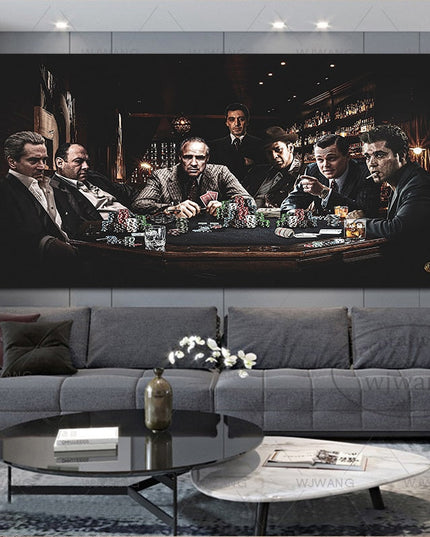 Nostalgic Get-Together: Godfather Character Party Classic Canvas Poster 