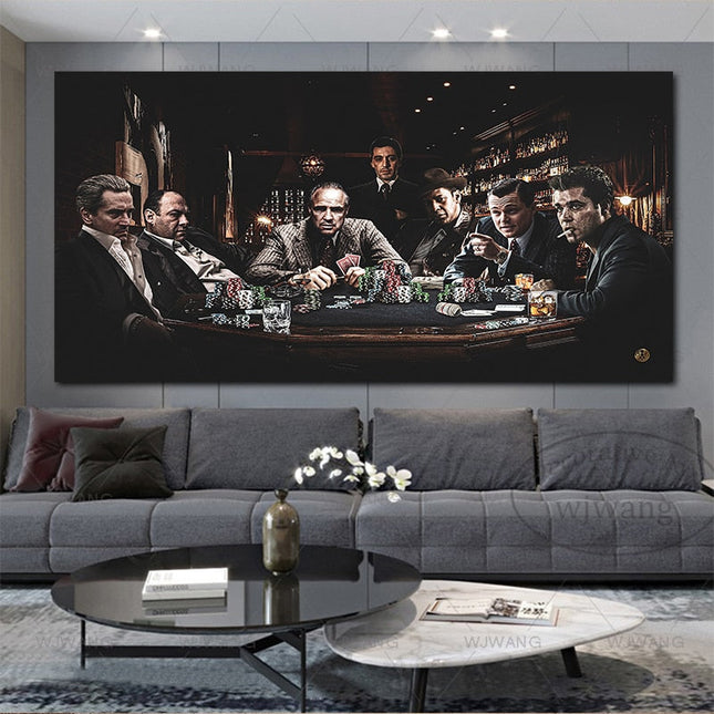 Nostalgic Get-Together: Godfather Character Party Classic Canvas Poster 