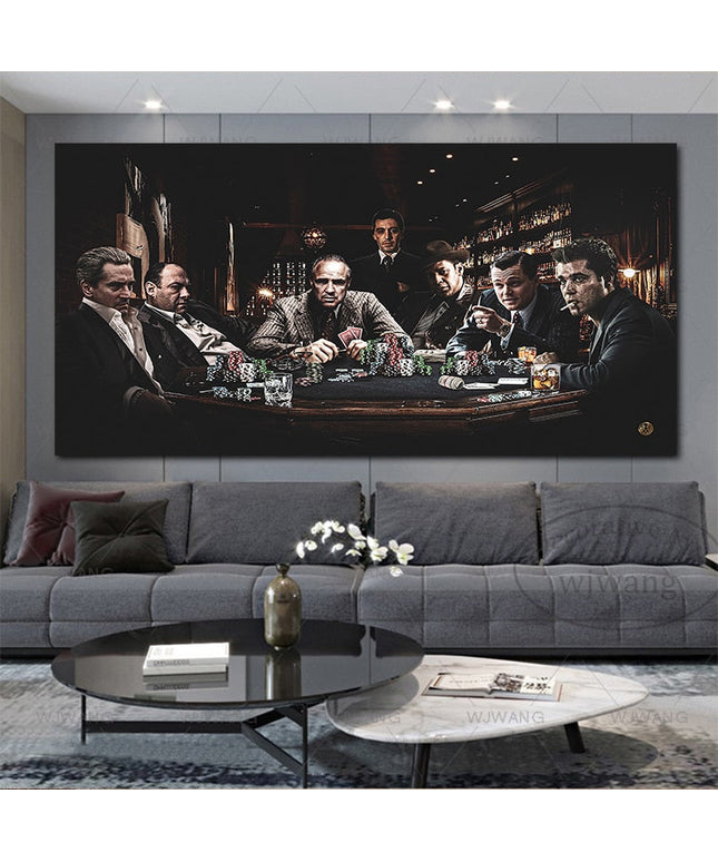 Nostalgic Get-Together: Godfather Character Party Classic Canvas Poster 