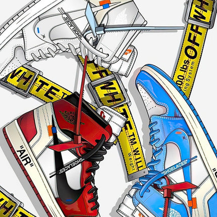 Off-White Icon: Limited Edition Nike Air Jordan 1 Canvas Poster Wall Poster